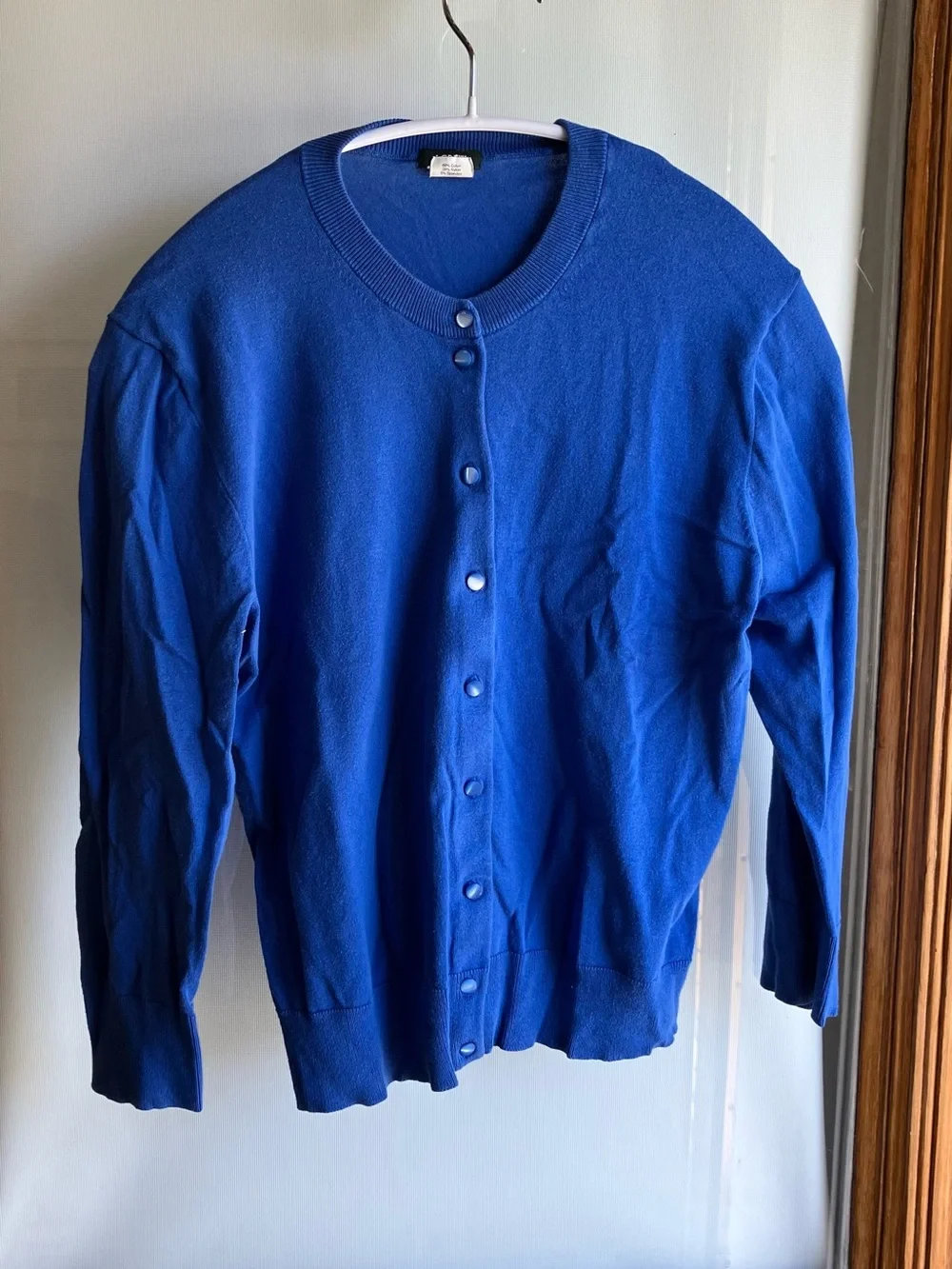 J. Crew Jackie Royal Blue Button-Front Cardigan